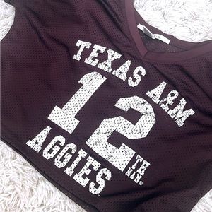 Texas A&M Women’s Cropped Football Jersey